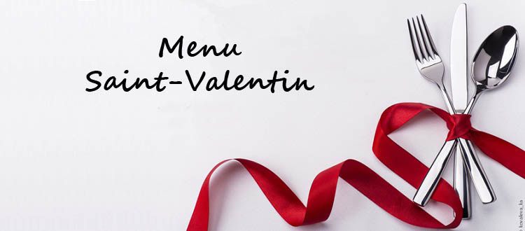 Menu de la Saint-Valentin 2018